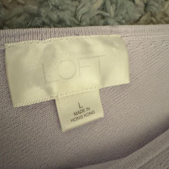 LOFT V-Neck Belted Sleeveless Lilac Y2K Fairy Top L - Picture 4 of 4